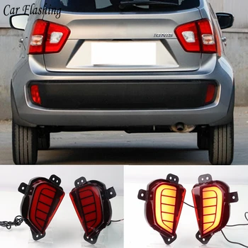 

2Pcs For Suzuki Ignis 2016 2017 2018 2019 Led Brake Lights Rear Bumper Reflector Driving Lamp Braking 12V Waterproof Fog Lamp