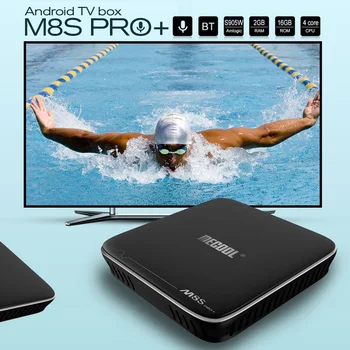 

MECOOL M8S PRO Plus Android 7.1 TV Box w/2.4G Voice IR Remote Control Amlogic S905W Quad Core 2G/16GHome Theatre HD Media Player