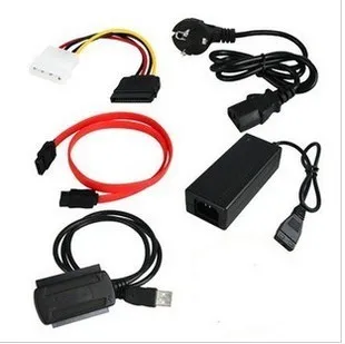 

1 Sets USB 2.0 to IDE SATA S-ATA 2.5 "3.5" HD HDD Hard Drive Adapter Converter + Power Cable OTB US EU Plug Plug-and-play