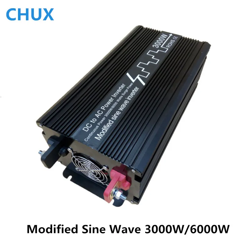 

Modified Sine Wave Power Inverter 3000W Surge Power 6000W Off grid DC 12V 24V to AC 110V 220V Smart Series Solar Inverter