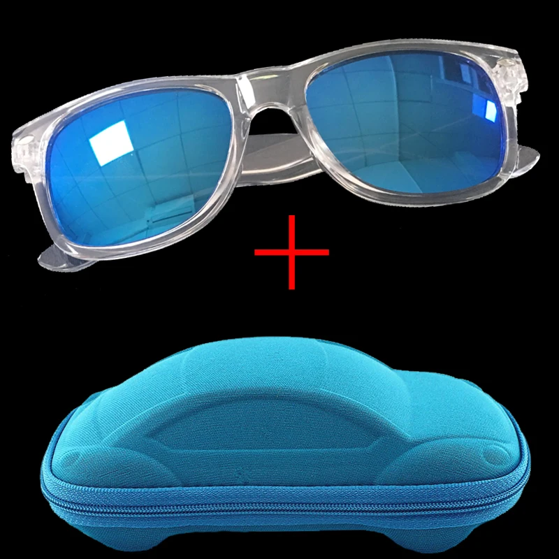 TR90 гибкие очки Детские поляризованные очки для безопасности ребенка солнцезащитные очки UV400 младенческой Gafas de sol Рождественский подарок с ключа автомобиля чехол