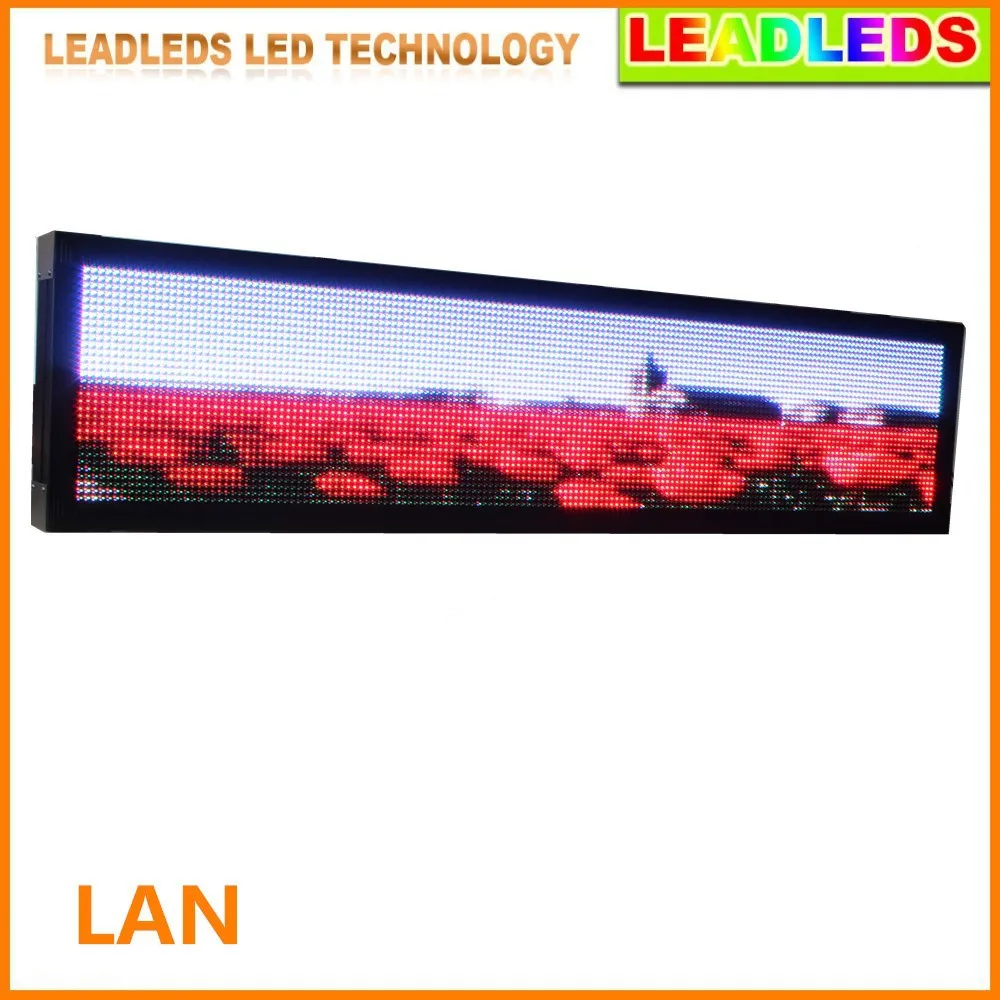 Outdoor P10 RGB LED Sign Moving Message Display 1680x400x90mm(WHT) (1)