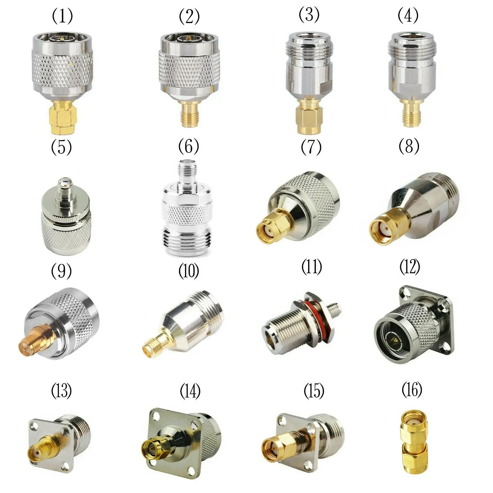 5pcs N Type Male Female To RP SMA SMA Male Female RF Connector Adapter 