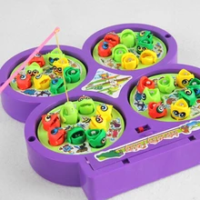 Электрический вращающегося магнитного магнит рыбы детские развивающие игрушки идут Рыбалка игры