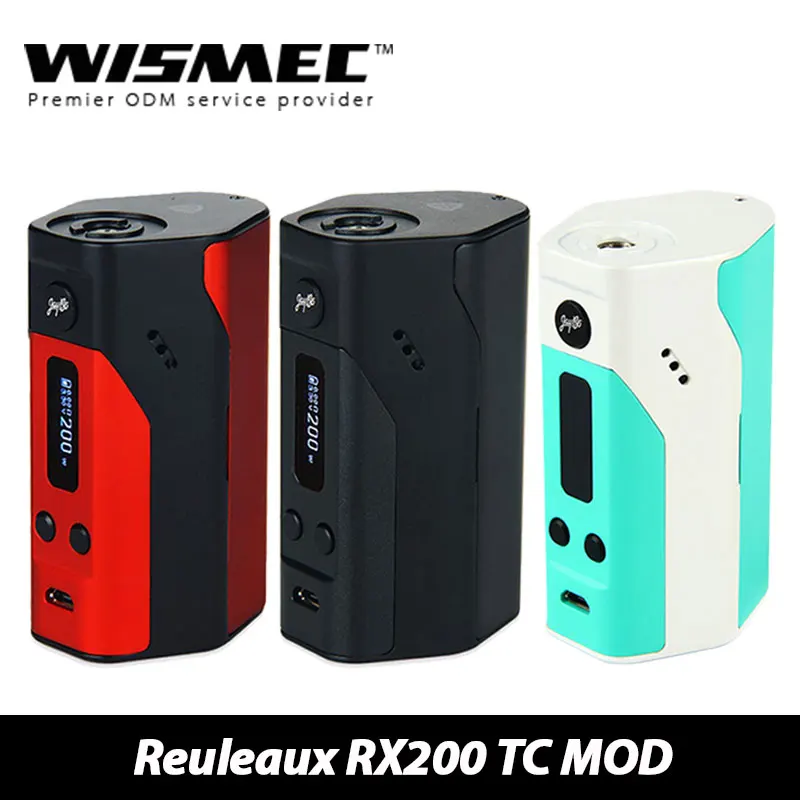

100% Original Wismec Reuleaux RX200 TC Mod e cigarette Box Mod support TC-Ni/TC-Ti/TC-SS/VW