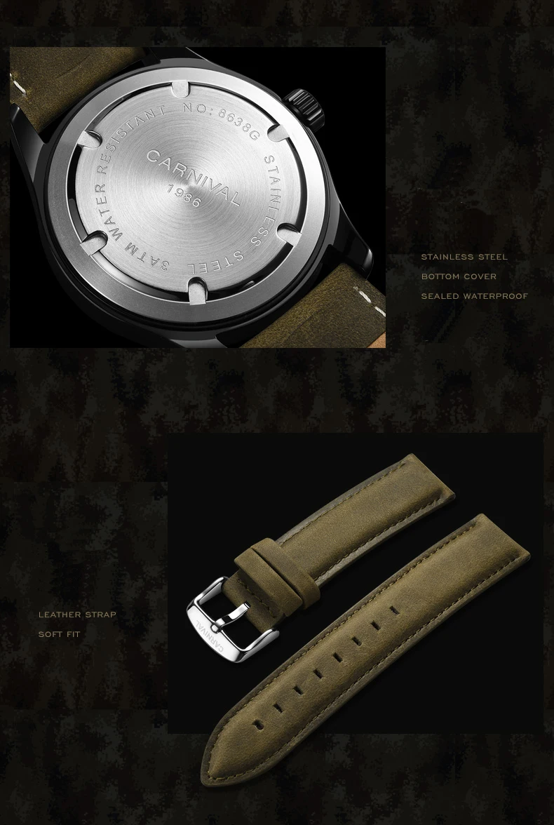 Швейцарские кварцевые часы тритий T25 светящиеся мужские спортивные часы карнавал военные наручные часы водонепроницаемые из нержавеющей стали