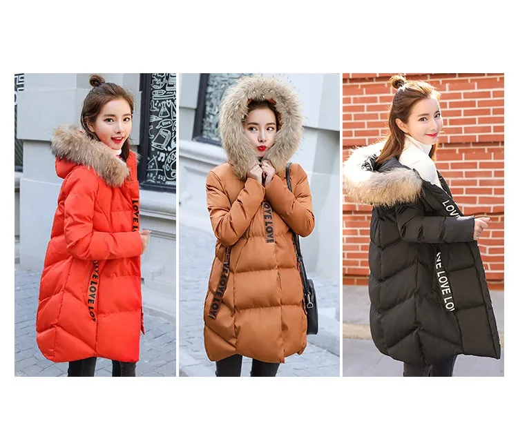 Winter Jacket Women Medium  Long Section Down Cotton Clothing Winter Woman Coats 2018 Big Fur Collar Women's Winter Jacket (26)