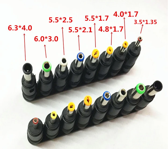 8 шт. Универсальный ноутбук DC источник питания адаптер Разъем AC DC разъем зарядное устройство разъемы ноутбук адаптер питания преобразования разъем