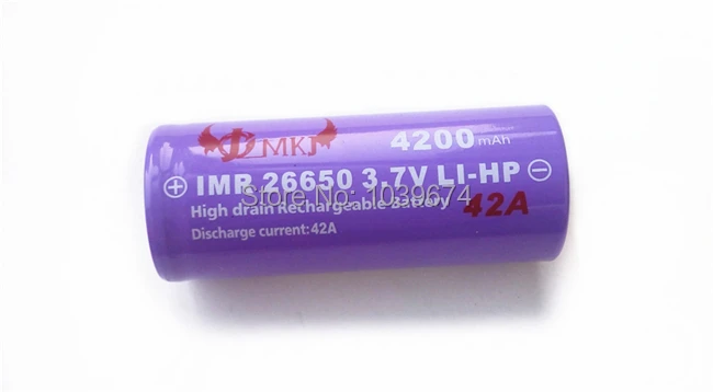 Высокая производительность 26650 42A разрядка 4200mAh литий-ионный j.c. M IMR 3,7 v аккумулятор DHL