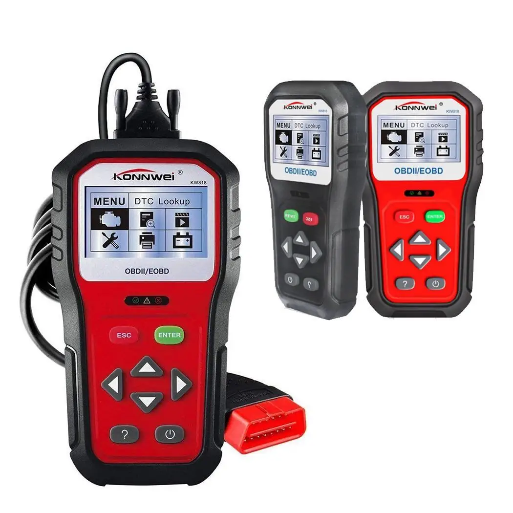 

Professional Car Scanner Auto Diagnostic Automotive Check Engine Scan 12V Tool Black, Red