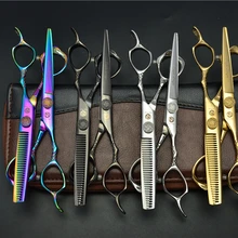 9001#2 шт/одна пара 6 ''17,5 см Парикмахерские ножницы JP 440C ножницы для резки+ филировочные ножницы Профессиональные человеческие ножницы для волос