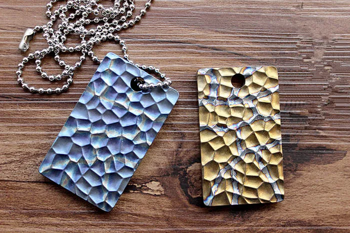 

Pure Titanium System Flint Pattern Army Fans Brand Pendant Identity Card Necklace Pendant Key Fall EDC Multi Tools