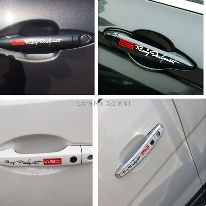 Зеркальные наклейки на дверную ручку для citroen c4 vw mazda автомобильные