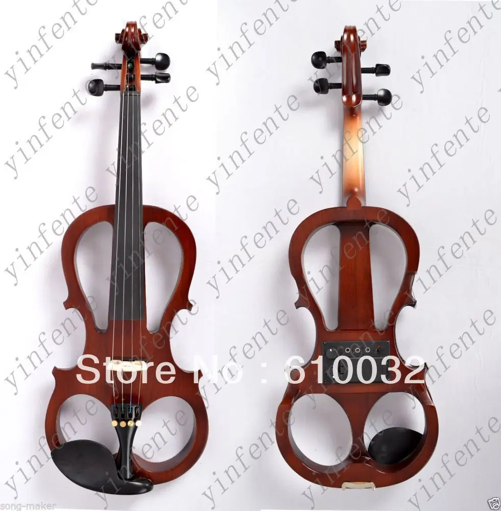 

New 4 string 16'' Electric Viola Silent Solid Wood Body Powerful Sound Case Bow