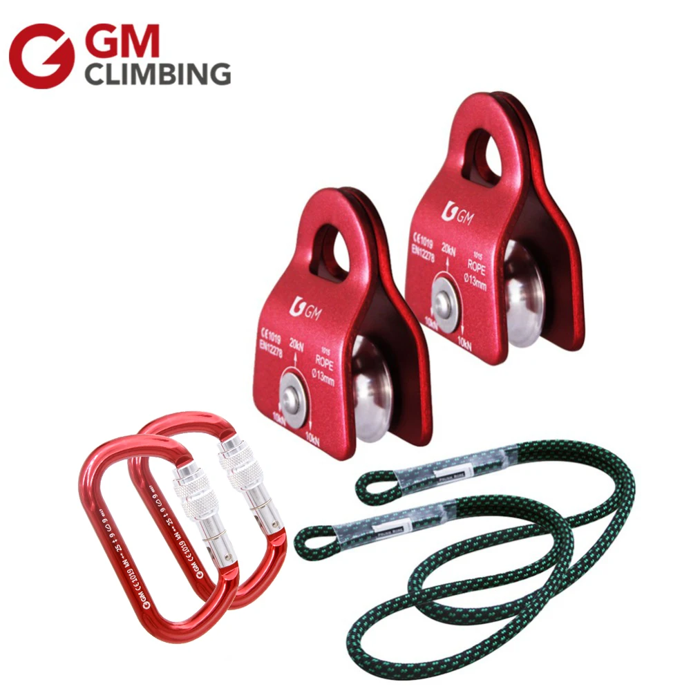 

Tree Climbing Kit Prusik Loop Cord With 20KN Pulley Climbing Carabiner 25KN For Outdoor Garden Yard