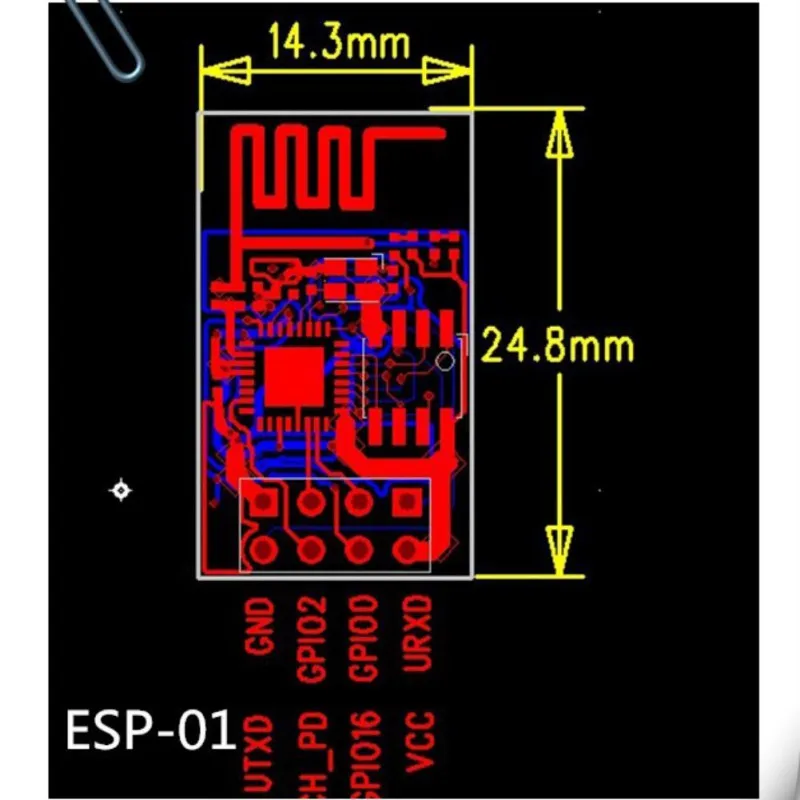 ESP-01 wi-fi модуль беспроводной приемопередатчик Wi-Fi отправлять и получать ESP8266 серийная печатная плата антенны