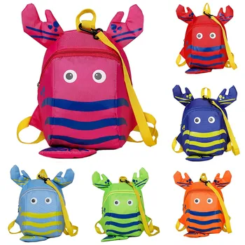 

New Trend Children Cartoon 3D Lobster Backpack Kids Boys Girls Fashion Cute Anti-lost Animal Backpack Bags Small Travel Bags