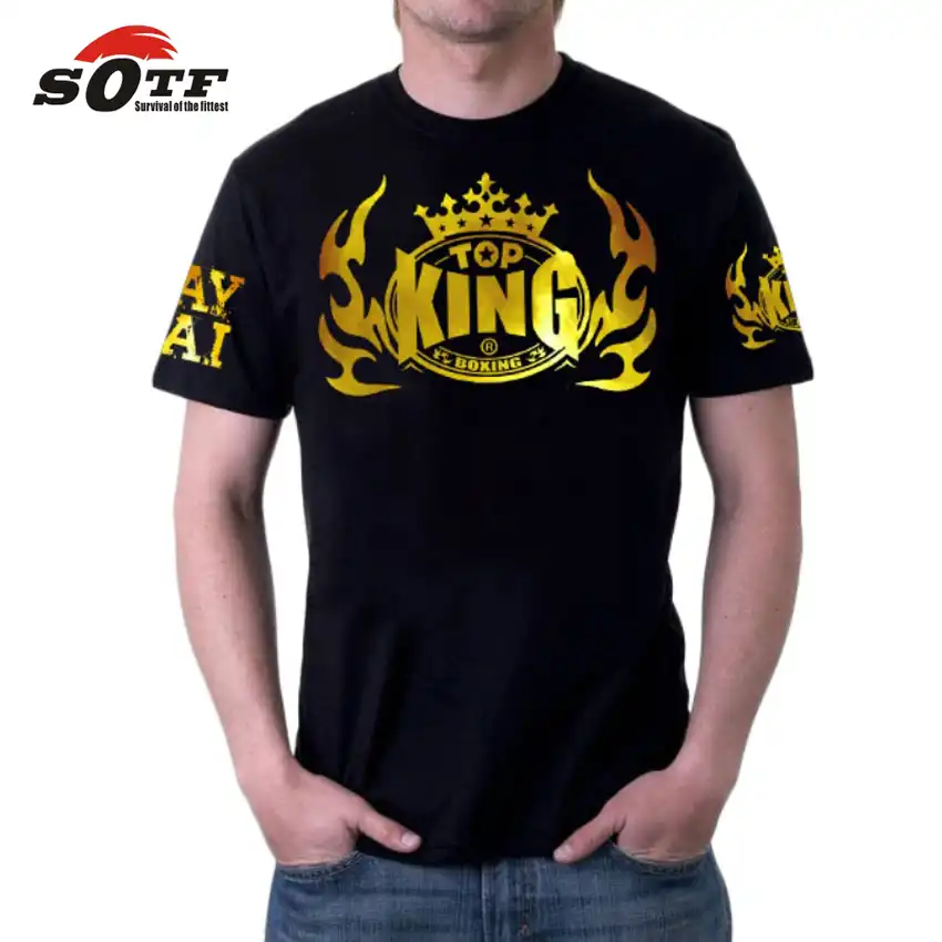 SOTF MMA мужская удобная, дышащая хлопковая толстовка для бокса Санда Топ king muay thai Шорты Кик одежда для бокса muaythai - изображение