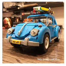 H HXY Free Shipping 2017 New 21003 1193Pcs Volkswagen beetle LEPIN Model Building Kits Bricks Toys