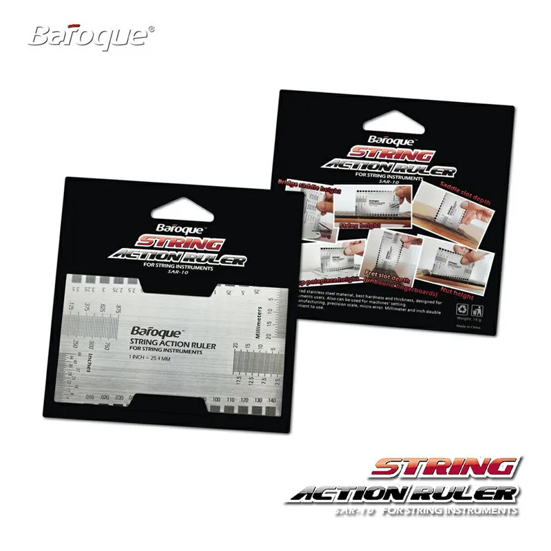 String Action Gauge Steel Ruler Guitar Guide font b Measuring b font Luthier Tool For Musical