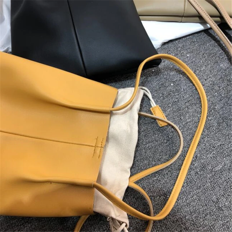 Классическая сумка в японском стиле, яркие цвета, искусственная кожа, сумка на плечо, Большая вместительная сумка для покупок для женщин, женская повседневная сумка-тоут