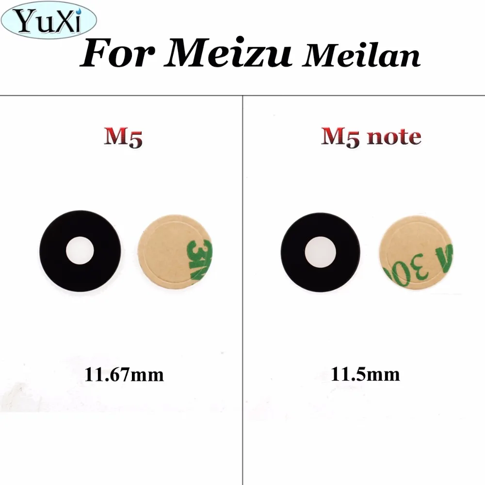 YuXi 1 шт. для Meizu meilan M5 задняя камера Объектив Стекло Note стеклянная крышка объектива