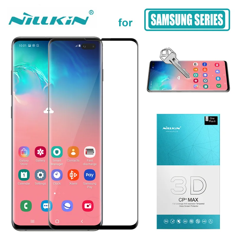 

for Samsung Galaxy Note 10 S10 S8 S9 Plus S10E Nillkin 3D Full Cover Tempered Glass Screen Protector for Samsung Note 9 8 Glass