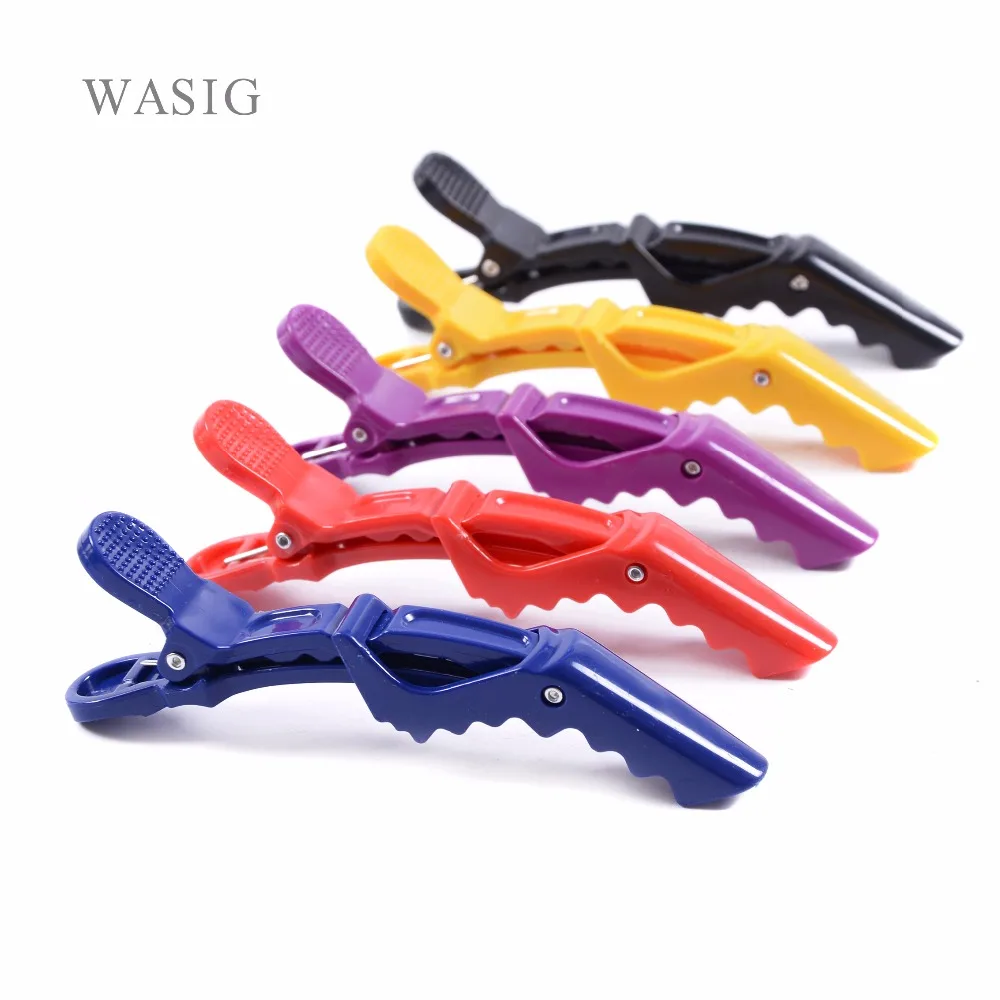 

6Pcs/pack Hairdressing Clamps Claw Clip Hair Salon Plastic Crocodile Barrette Holding Hair Section Clips Grip Tool Accessories