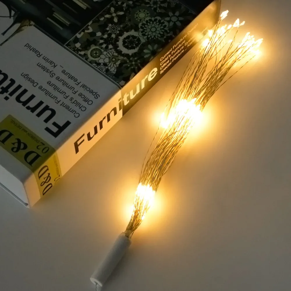 Фото DIY фейерверки солнечные гирлянды для Сада Декоративный букет светодиодная DIY фейерверки солнечные гирлянды для Сада Декоративный букет светодиодная