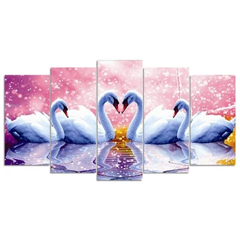 

5d diy Diamond embroidery swan lake diamond painting Cross Stitch Rhinestone mosaic decor Multi-picture Combination