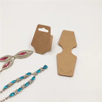 

Necklace Card Kraft Paper Hang Cards Women Jewelry Fixed Display Pack Blank Necklace Bracelet Anklet Card Wholesale 200Pcs/Lot