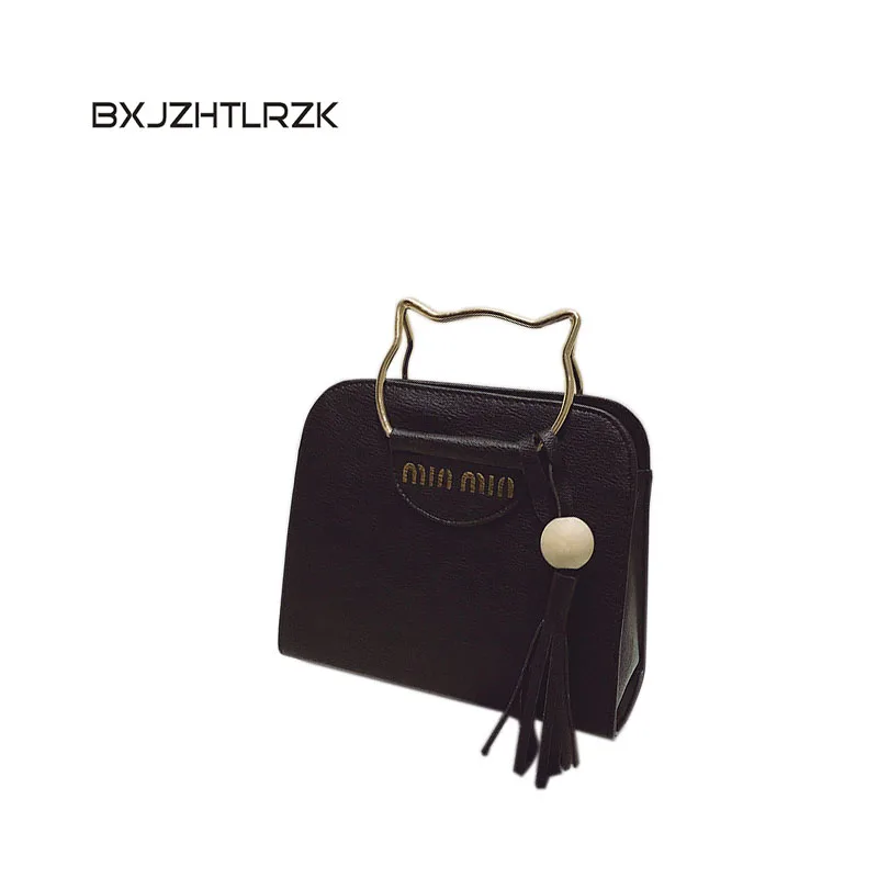 

BXJZHTLRZK Kitty Design PU Leather Cute Crossbody Bag Zipper Young Girls Party Bag XK013