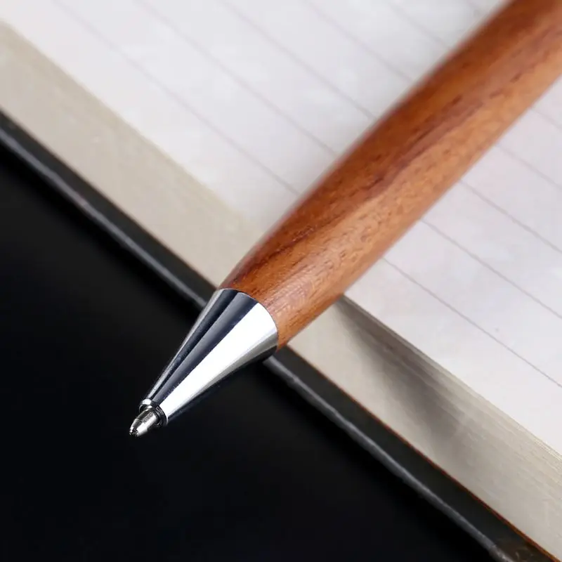 Роскошный ручной работы деревянный твист Бизнес Офис Средний Перо Шариковая ручка стационарный пишущий инструмент