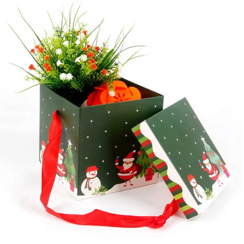 3pcs/Set Merry Christmas Candy Box Bag Christmas Tree Gift