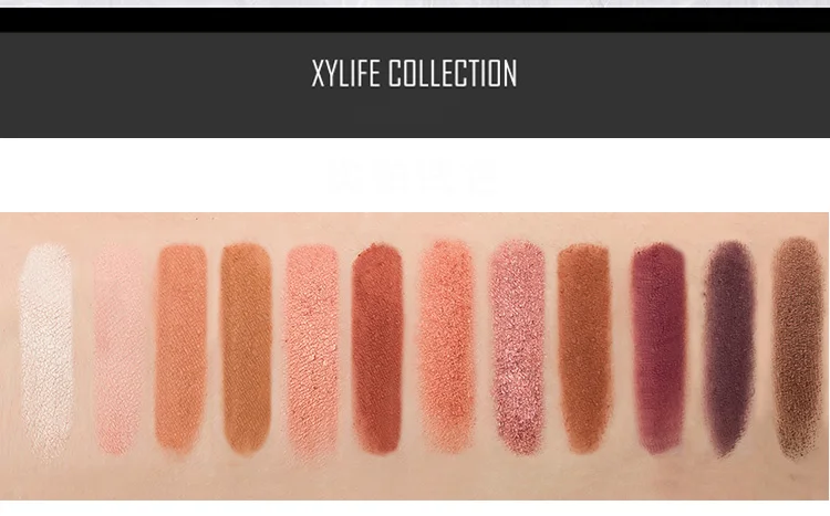 HOLD LIVE Sunset City Eyeshadow Palette 2018 Nude Shimmer Glitter Eye Shadow Pigmented Peach 12 Colors Eyes Makeup Shadow (8)