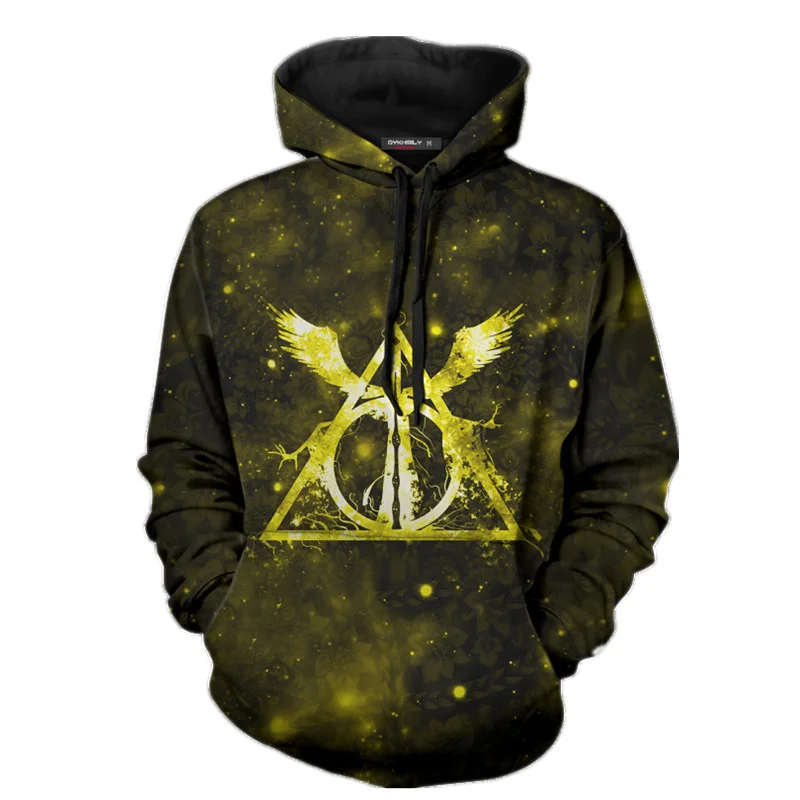 The Wizardry 3D Printed Hoodie with Pocket Ravenclaw Gryffindor for Adult Unisex Sweatshirt Costume Casual Hoodies Men Clothes