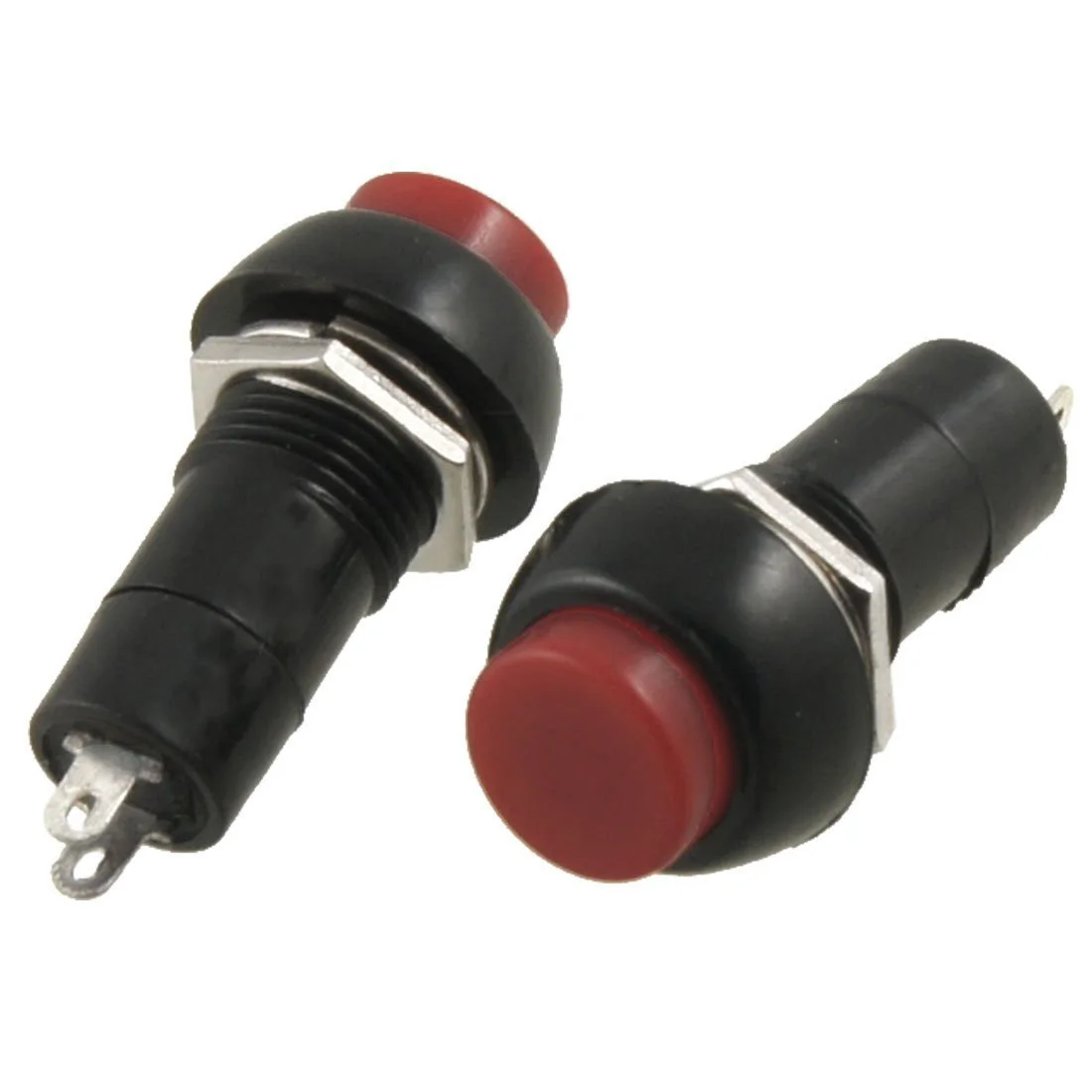 JFBL Hot 2pcs 2Pin SPST OFF (ON) N/O Momentary Push Button Switch