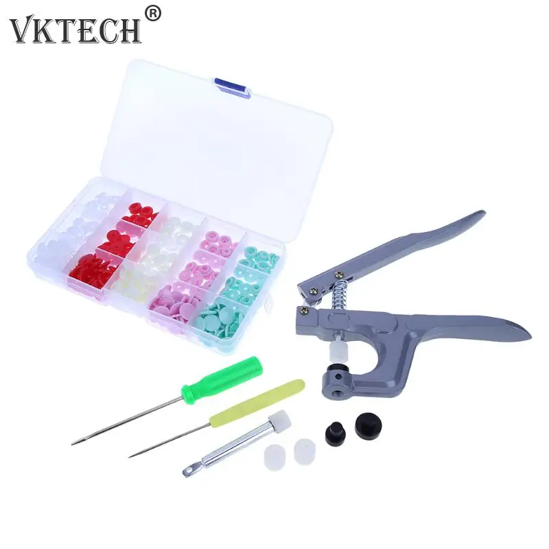 

150/300Pcs Plastic Buckle Button Sewing Tool Plastic Resin Snap Button Installation Tool Press Plier Buckle Hand Pressure Clamp