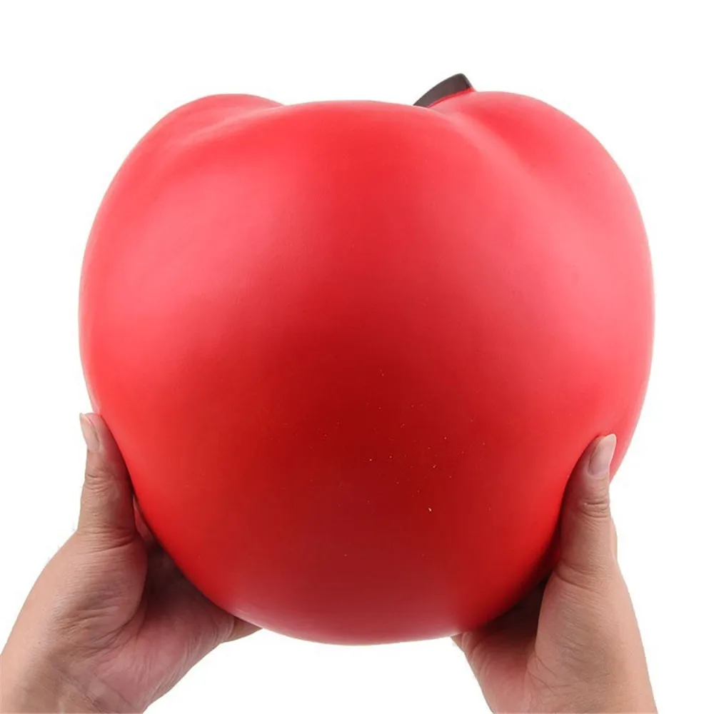 

Half Apples Green Half Red Huge 24cm Slow Rising Jumbo Soft Stress Reliever Toy Decoration Novelty Gags Gift Children Toy