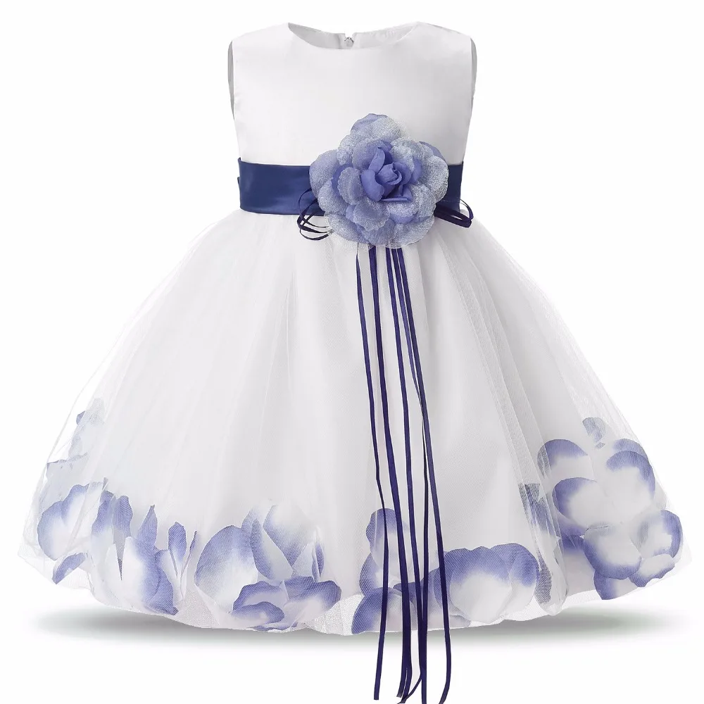 

New Brand Flower Kids Clothes Girls Dresses For Wedding Party Wear Children's Easter Dresses Beautiful Petals Christening Gown