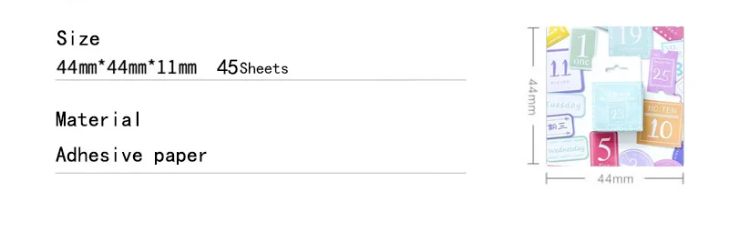 2 упаковки/партия многоцветная липкая бумажная нота Милая Корейская ручная роспись липкая заметка наклейки креативные Липкие заметки 45/46