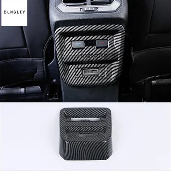 

Free shipping 1pc ABS carbon fiber grain USB pedl decoration for 2017-2018 Volkswagen VW Tiguan MK2 Tiguan L