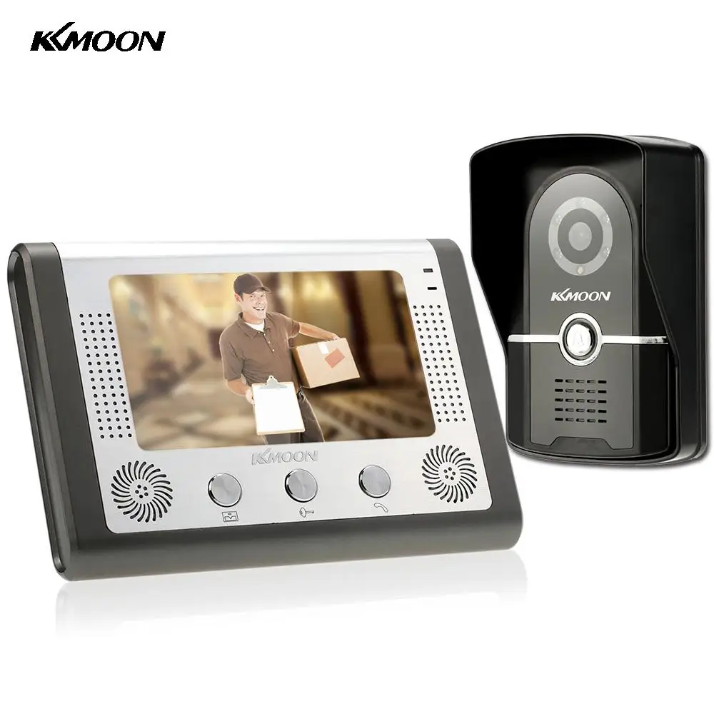 KKmoon 7'' TFT LCD Wired Video Door Phone System Visual