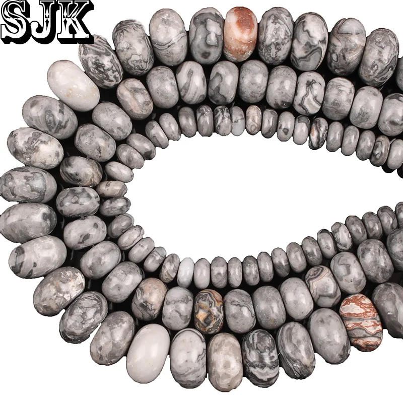

Natural Stone Spacer Beads Map Stone Picasso Abacus Beads 4 6 8mm Handmade Necklace Bracelet Jewelry Making Wholesale