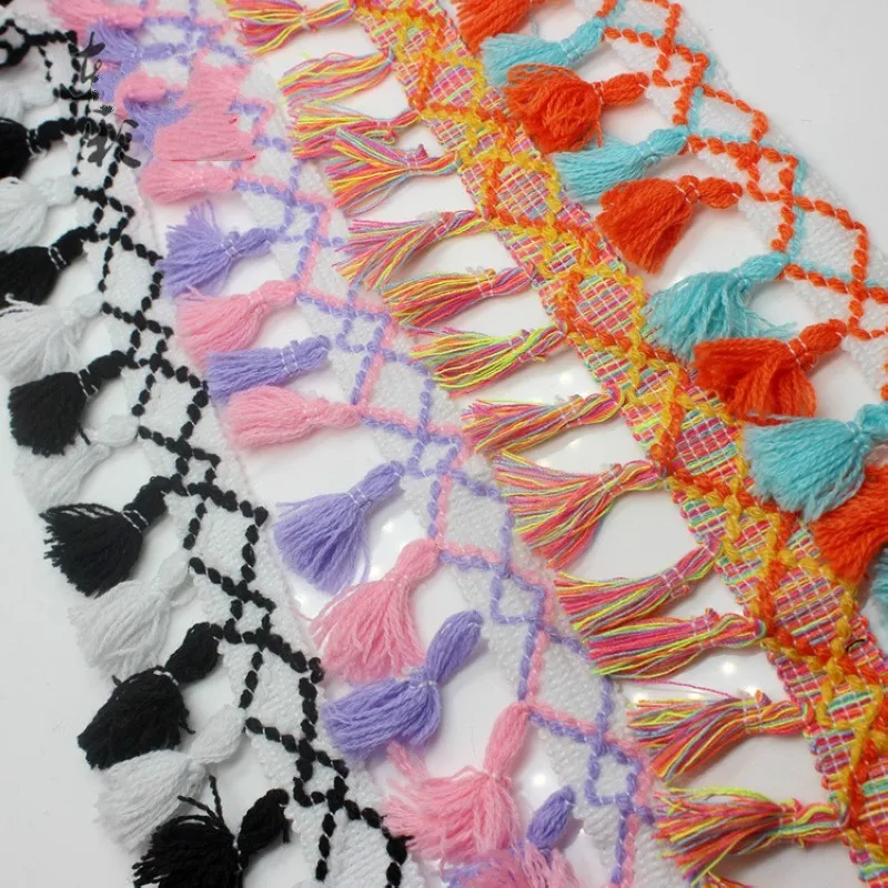 30 Yards Cotton Lace Tassel Fringe Handmade Fringes for Tablecloths