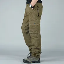 Повседневные свободные тактические брюки, мужские брюки-карго, армейские военные штаны, мужские хлопковые рабочие брюки, мужские штаны для бега, 4XL
