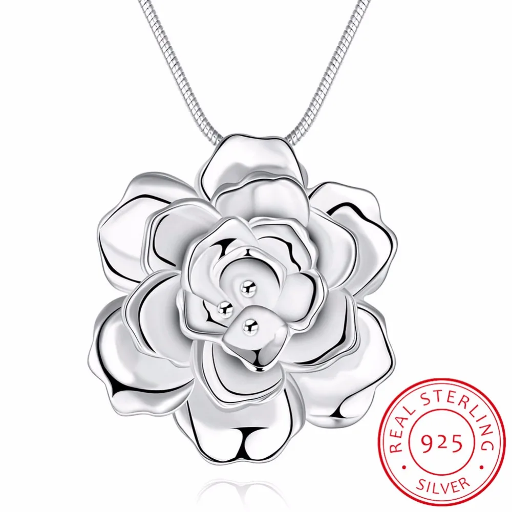 Lekani 925 Sterling Silver Lotus Necklaces Pendants For Women Elegant Flower Short Necklace Fine Jewelry Bijou huismerk kopen in de aanbieding Lekani 925 Sterling Silver Lotus Necklaces Pendants For Women Elegant Flower Short Necklace Fine Jewelry Bijou huismerk kopen in de aanbieding