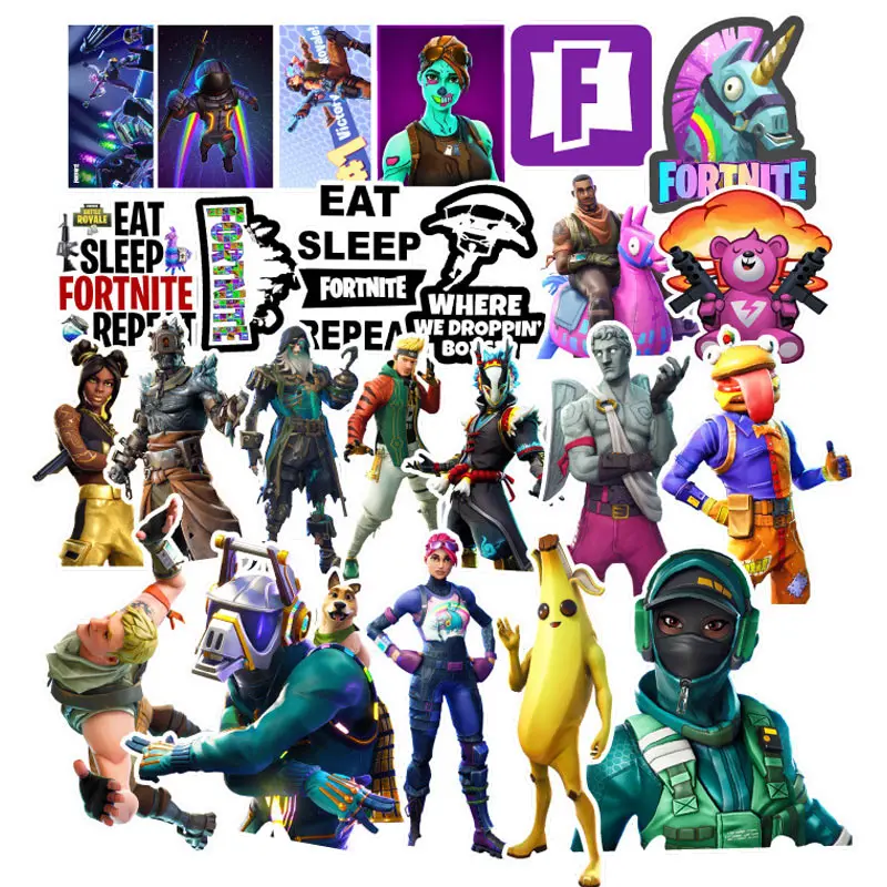 

56pcs/pack Toy Stickers style graffiti sticker Fortress Night playerun Battlegrounds Suitcase Computer Skateboard Sticker gxtz2