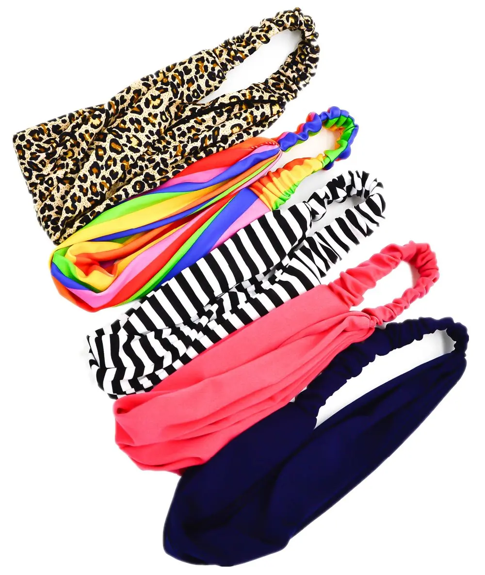 High Quality Super Soft Cutton Stretchy Wide Elastic hair headband |