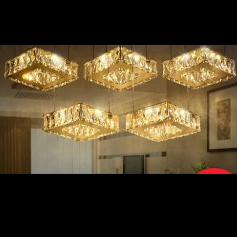 

Creative personality chandelier modern minimalist led restaurant chandelier dining room crystal lamp clothing store lighting LED